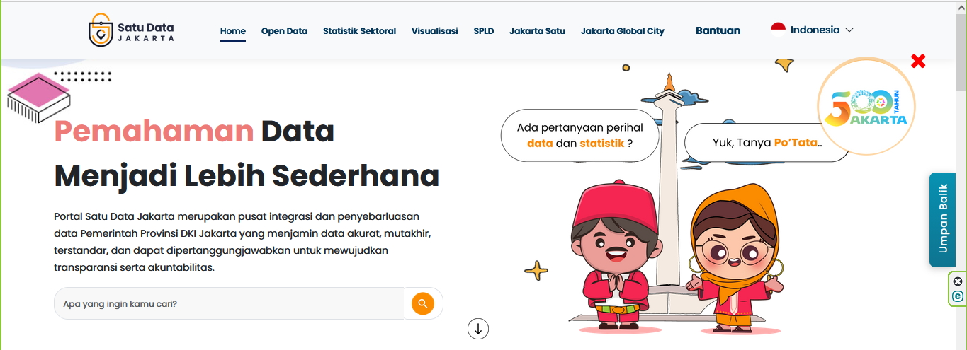System Administrator Portal Satudata Jakarta